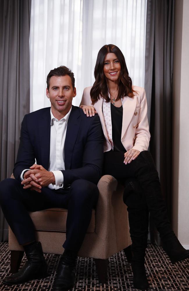 Grant Hackett and Sharlene Fletcher are expecting their first child together in January. Picture: Sam Ruttyn