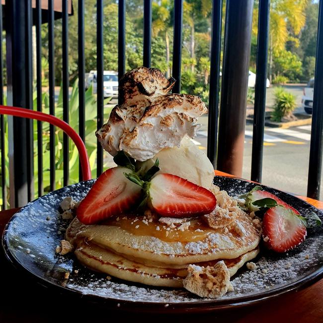 Lemon meringue pancakes at Whisky Business. Picture: Supplied