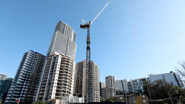 A construction site in the Parramatta CBD. Picture: NCA NewsWire / Damian Shaw