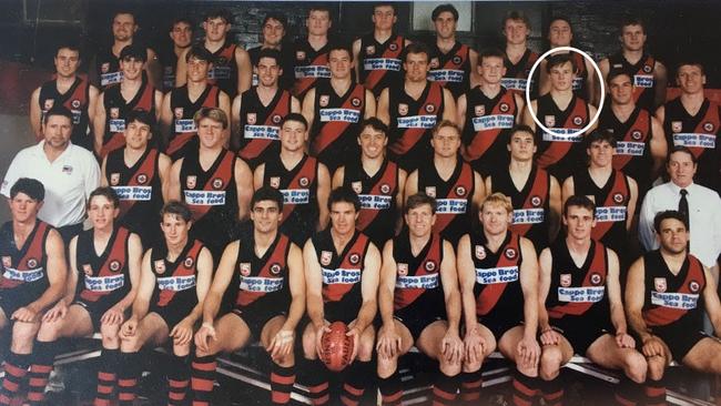 West Adelaide Football Club 1994 team featuring Matthew Nicks circled. Picture: Adelaide Football Club