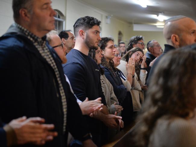 People at the gathering in Caulfield on Monday. Picture: Josie Hayden