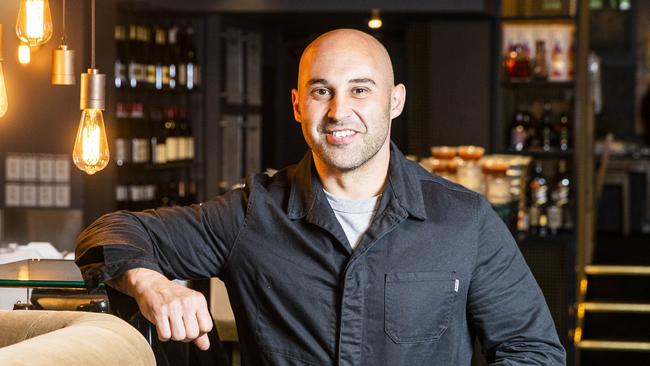 Game changer: Shane Delia in his Melbourne restaurant Di Stasio. Picture: Aaron Francis