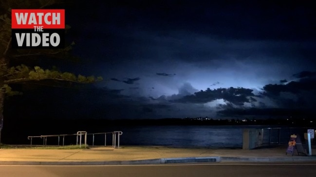 Lightning over Bribie from Caloundra