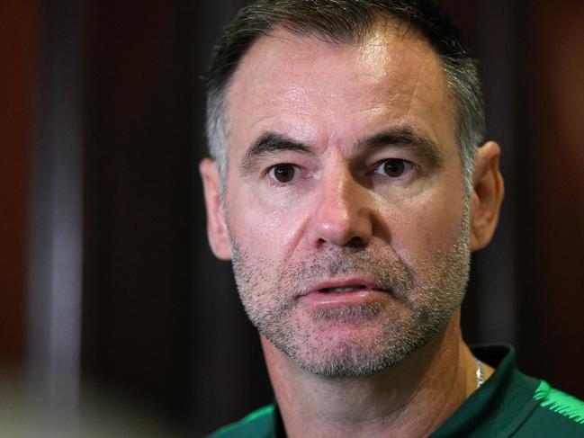 Matildas head coach Ante Milicic speaks to the media during a press conference in Sydney, Thursday, February 6, 2020. The Matildas will play Chinese Taipei in their first Olympic qualifying match on February 7. (AAP Image/Bianca De Marchi) NO ARCHIVING