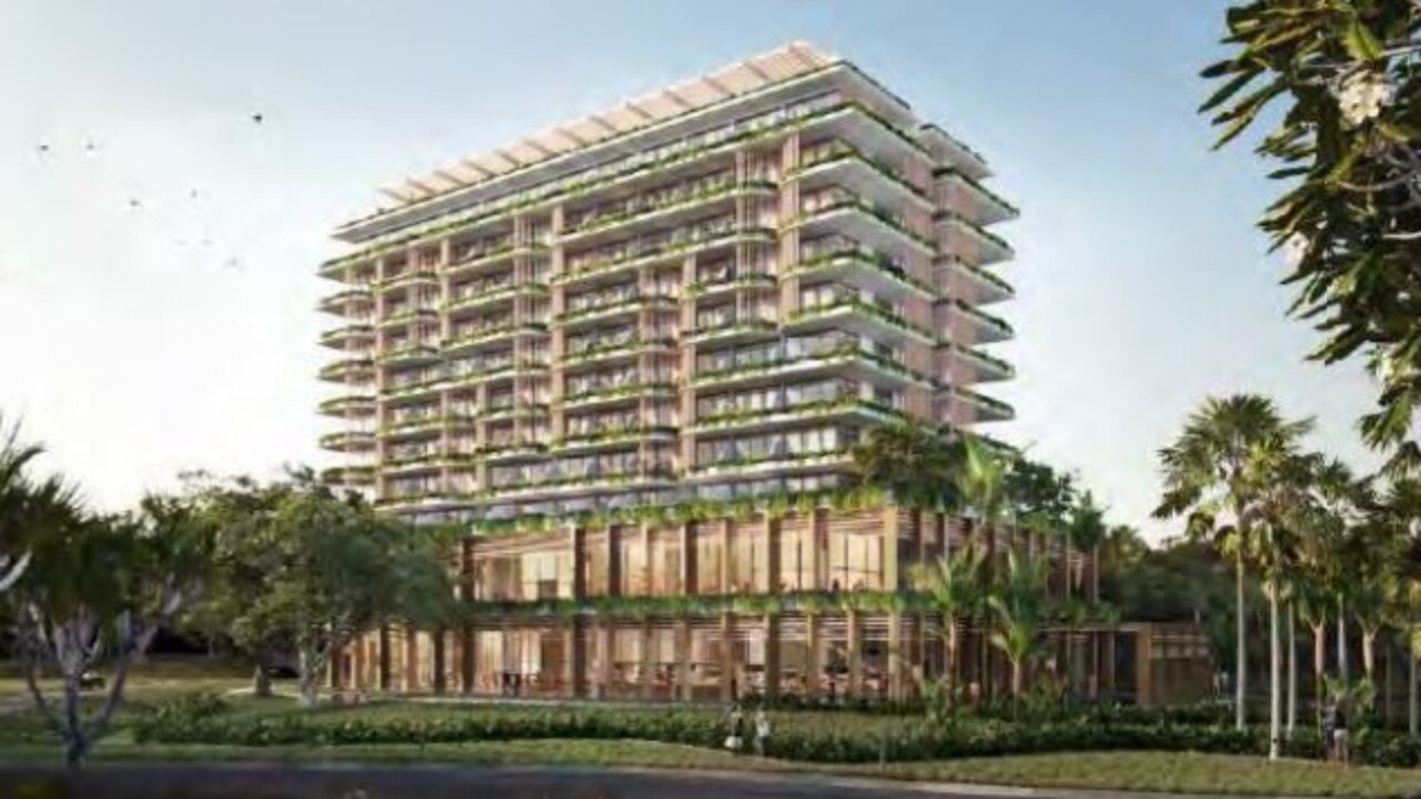 Developers plan to turn 24 Coconut Grove, Airlie Beach into a "luxury precinct" incorporating 180 five-star hotel rooms, gym, pool and spa facilities, a restaurant and bar, specialty retail, and a large conference centre including a ballroom. Picture: WRC