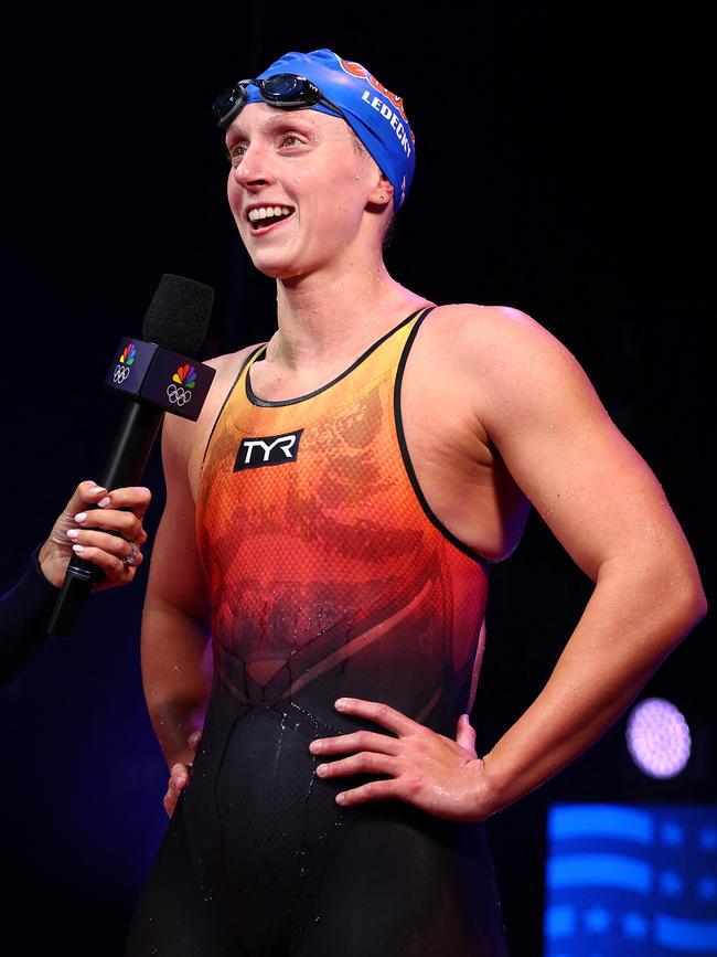 Katie Ledecky is back for a fourth Olympics. Photo: Sarah Stier/Getty Images/AFP.