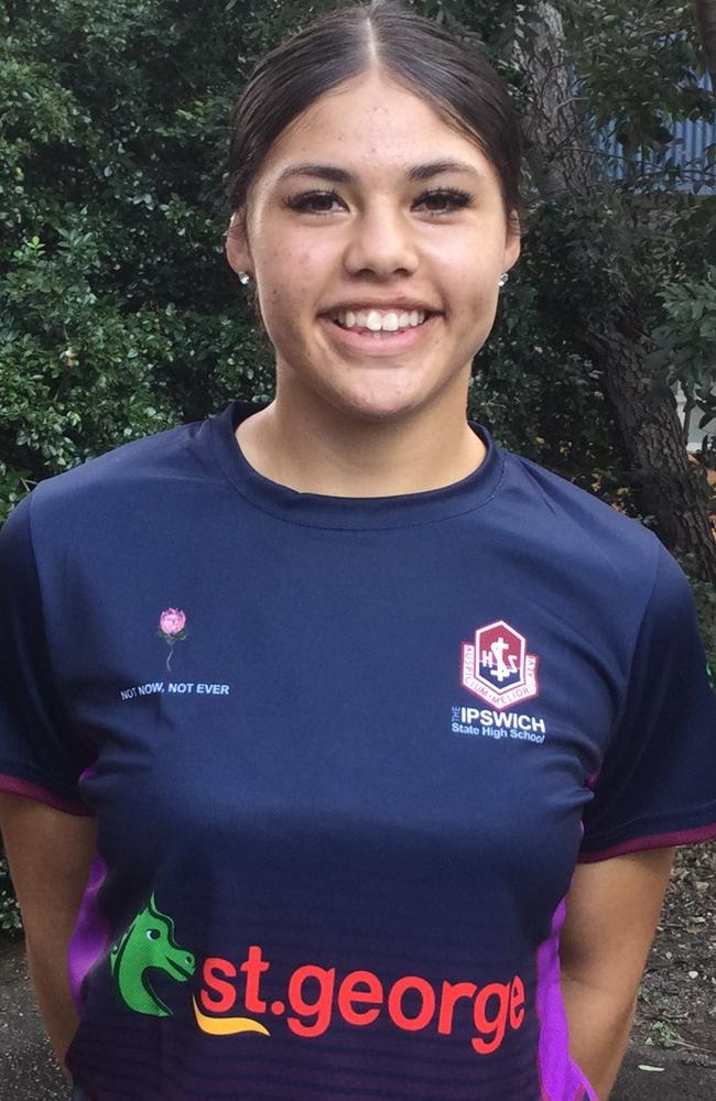 Ipswich SHS's rugby league rookie Tiresa Elika