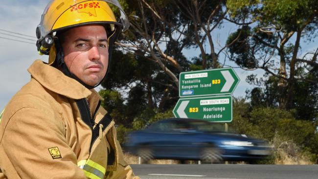 Emergency services personnel have long worried for the safety of motorists along a stretch of Main South Road. Picture: Tom Huntley