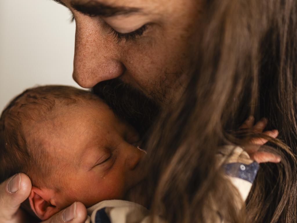 Jonno Rodd with his son Otis. Picture: Jonno Rodd