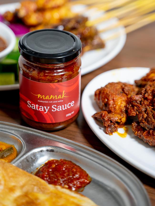 Mamak’s sambal and satay sauces. Picture: Supplied