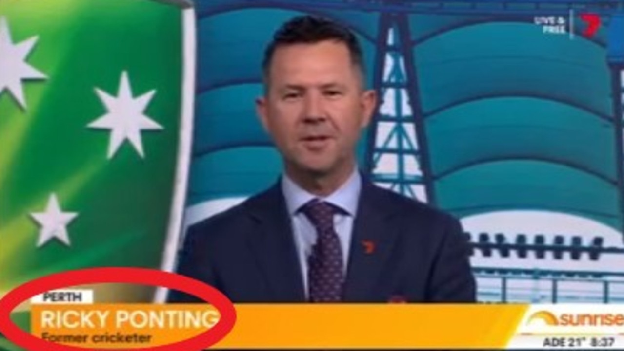 Cricket fans fume at bizarre detail in Channel 7 Ricky Ponting image