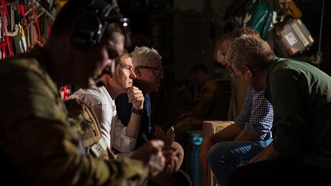 On board the RAAF rescue flight. Picture: ADF