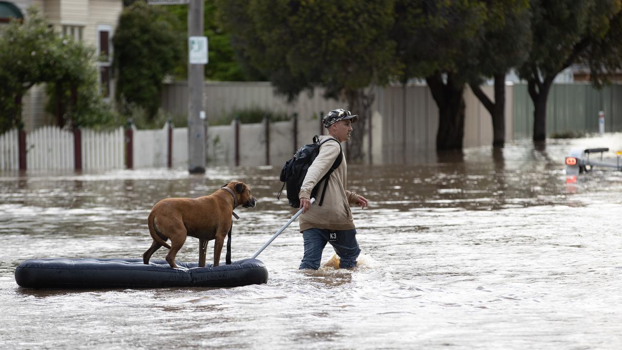 The Rochester township in Victoria was inundated with floodwaters. Picture: Jason Edwards.