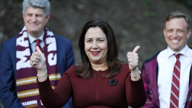 Premier of Queensland Annastacia Palaszczuk announcing that Game I of State of Origin will be played in Townsville. Picture: Josh Woning