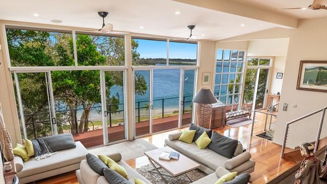 The home in Compton Drive has been designed to take full advantage of the water views.