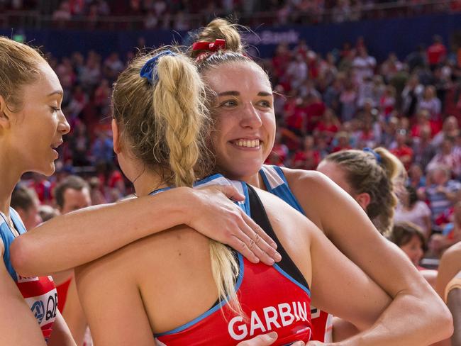 Sophie Garbin and Sarah Klau after the win.