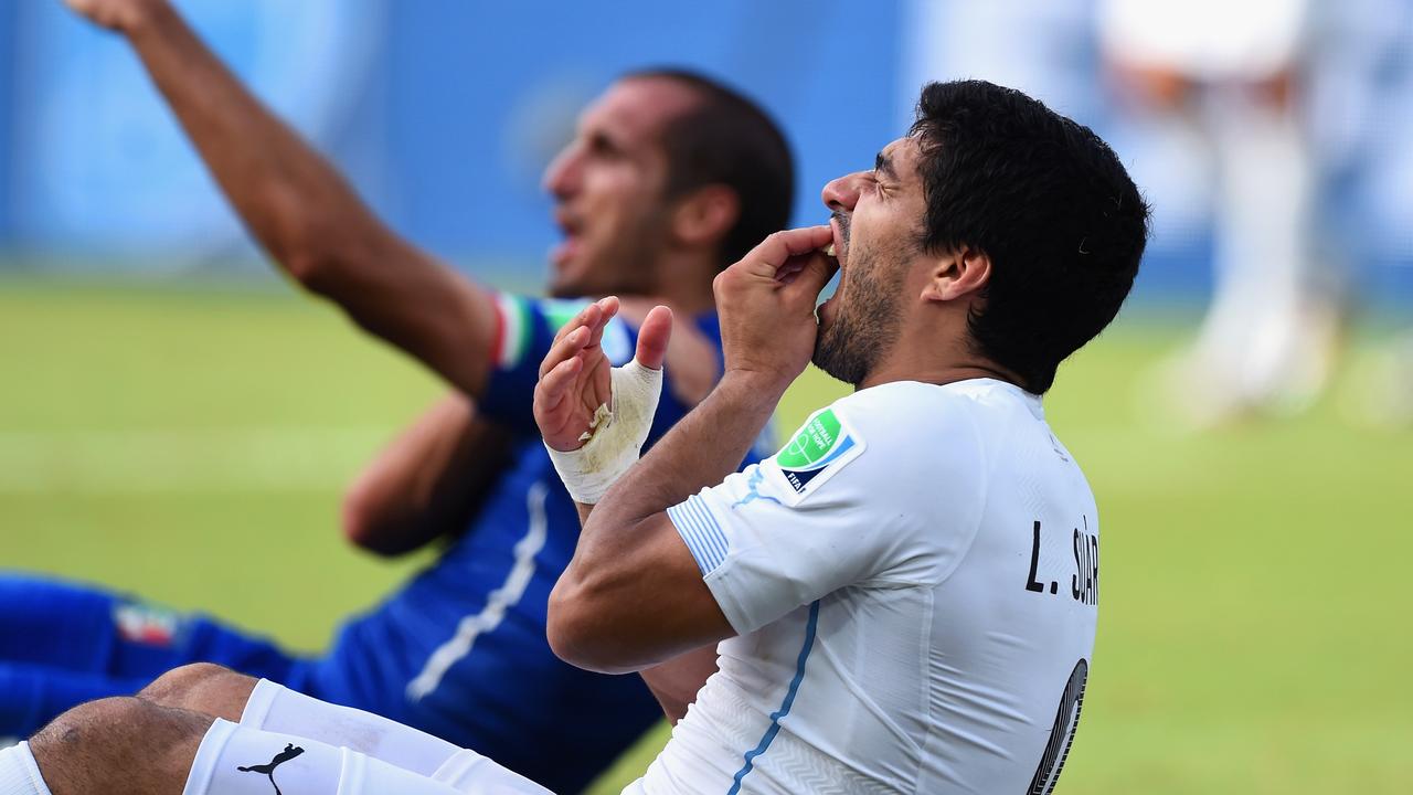 Luis Suarez bit his victim at the 2014 World Cup.