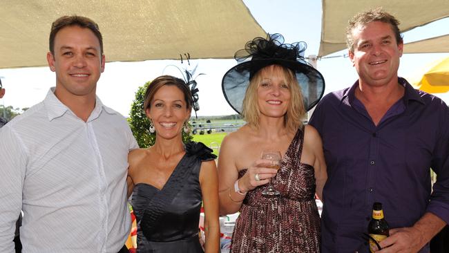 Grant Martyn, Natasha Ryle, Megan Ayres and Richard Ayres in 2011. Picture: Che Chapman