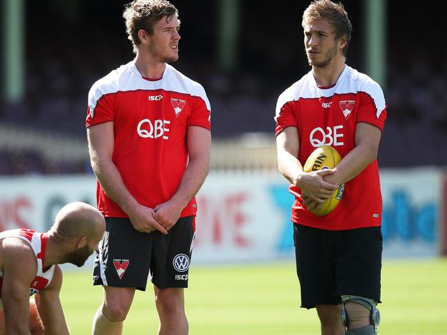 Luke Parker and Kieren Jack will be missing against Fremantle. Picture: Phil Hillyard