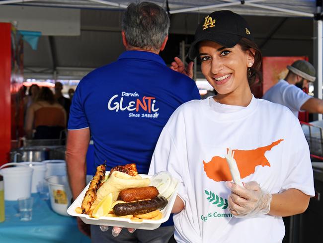 Valia Kambourakis at the Glenti Festival in Darwin Saturday, June 8, 2019.Picture: Keri Megelus