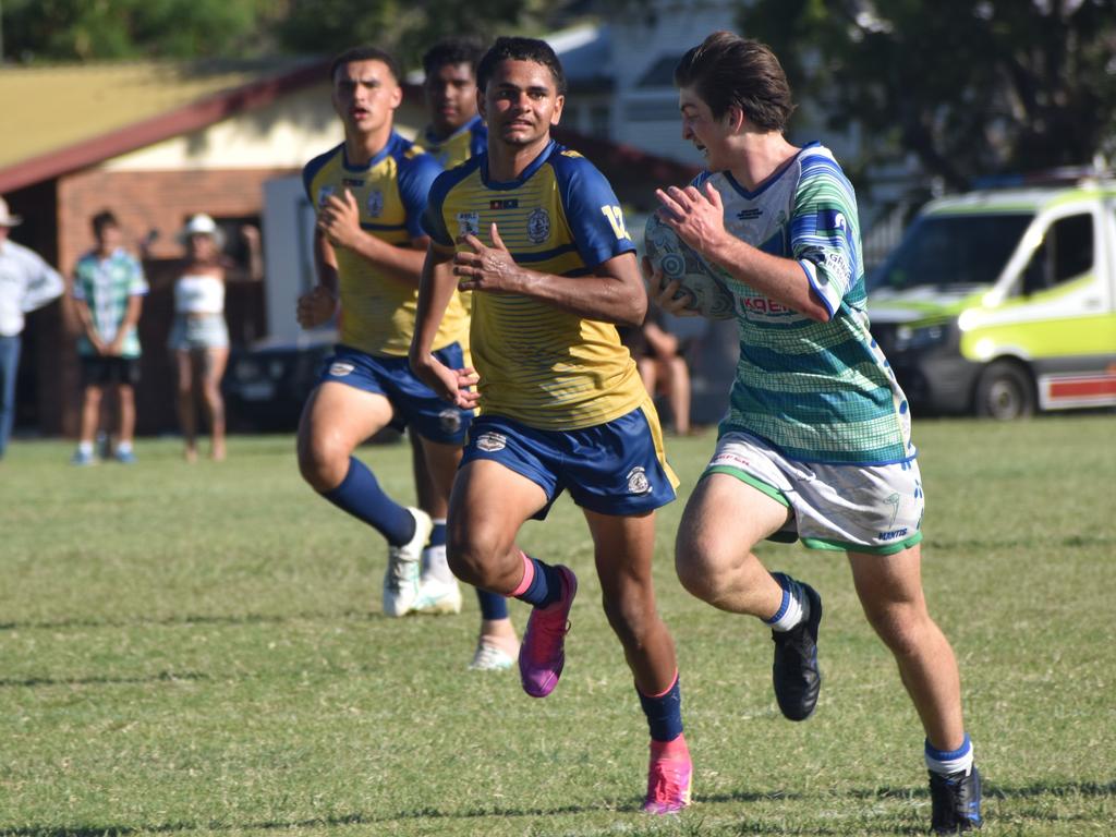 Under-17 grand final, Gladstone Ringers versus Woorabinda Warriors, at Warba Wangarunya Rugby League Carnival at Saleyards Park, Rockhampton, on January 24, 2025. Photo: Pam McKay