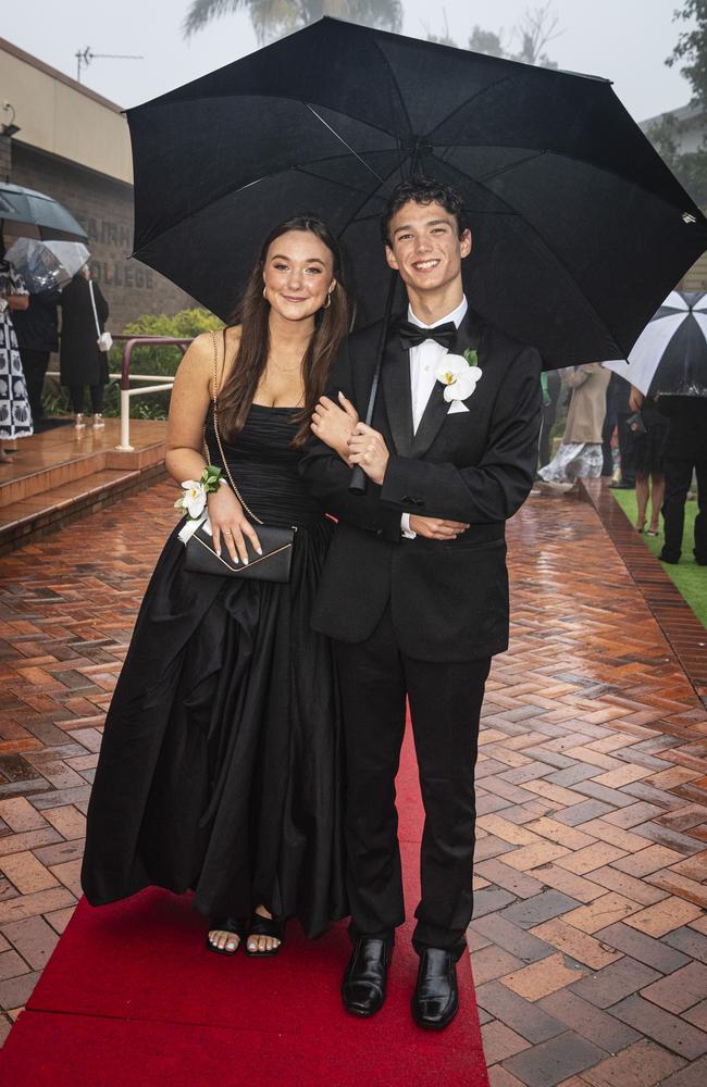 Lizzie Kelly and partner George Lawrence at Fairholme College formal, Wednesday, March 27, 2024. Picture: Kevin Farmer