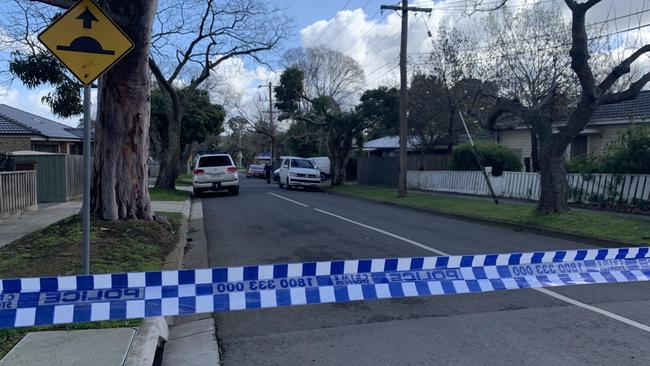 Police on the scene in Kilsyth. Picture: Brianna Travers