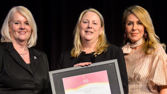 Karen Andrews, Tania Meli and Caz Tebbutt at the Gold Coast Women in Business Awards. Photo: John Pryke