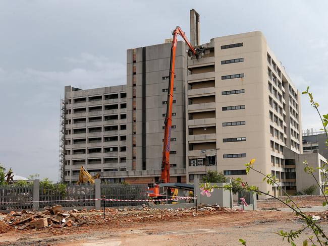 Demolition of the Old Gold Coast Hospital on December 8, 2014. Picture: Mike Batterham