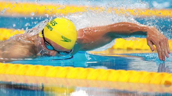 Australia's Kyle Chalmers in his 100m freestyle semi. Picture: Phil Hillyard