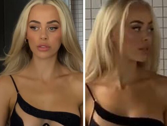 Influencer’s jaw-dropping cut-out bikini