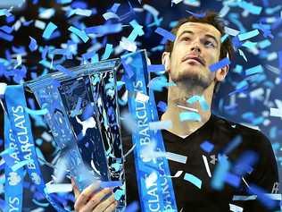 Britain's Andy Murray following his win over Novak Djokovic of Serbia in the men's singles final of the ATP World Tour Finals at the O2 Arena in London. Picture: ANDY RAIN