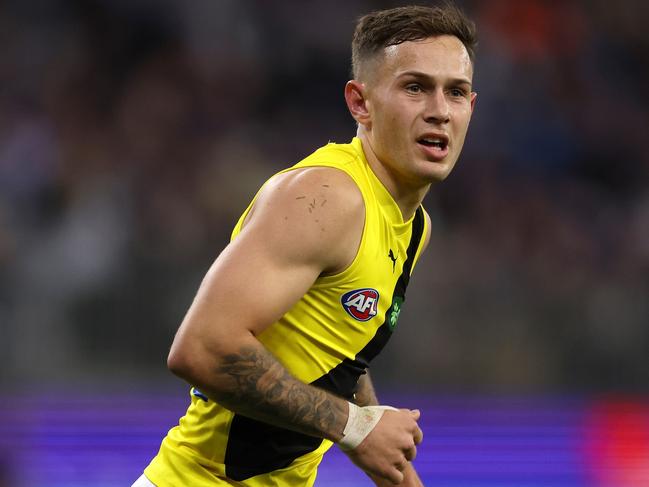 Richmond forward Rhyan Mansell will miss his side’s next three matches. Picture: Will Russell/AFL Photos via Getty Images