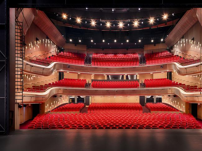 Her Majesty's Theatre images - Auditorium from stage, including the proscenium arch 'border' - photo credit Chris Oaten