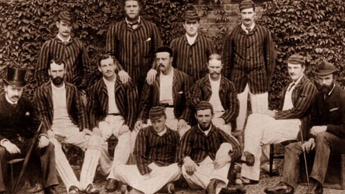 The Australian cricket team that defeated England at The Oval in 1882.