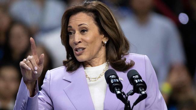 Kamala Harris speaks during a campaign rally in Nevada. Picture: AFP.