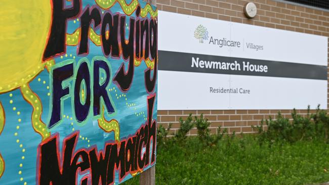 The entrance to Newmarch House aged-care home in western Sydney. Picture: AAP