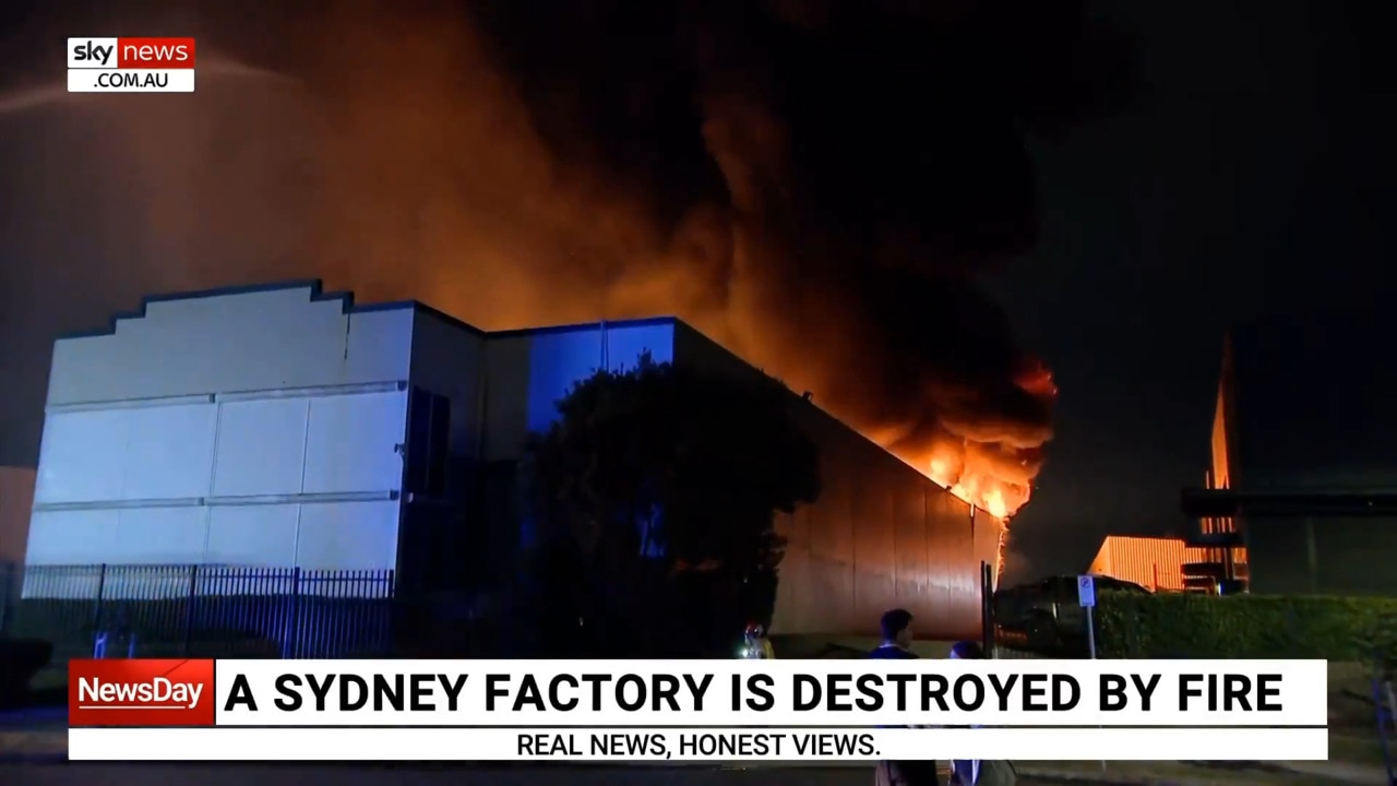 Factory destroyed in blaze