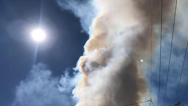 Smoke from fire at Burleigh Heads