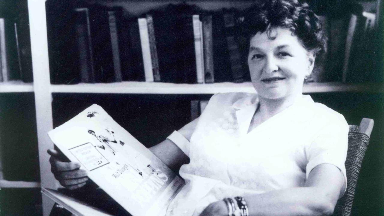 Mary Poppins author PL Travers with contentious script for the 1964 Disney movie Mary Poppins. Photo Contributed