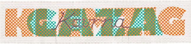 Nomenclature (Klemzig), acrylic and synthetic thread on canvas, by Troy-Anthony Baylis.