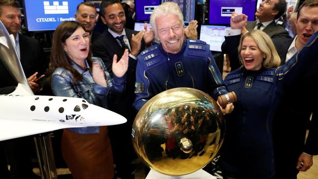 Shares of Richard Branson’s Virgin Galactic more than doubled last year after it went public via a SPAC in 2019. Picture: Reuters