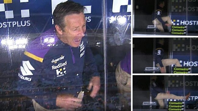 Craig Bellamy loses his cool during the 2020 Grand Final.