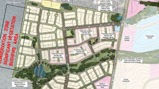 A map showing the Shoreline development.