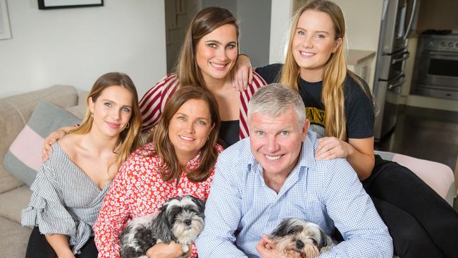 Danny Frawley with his family. Picture: Mark Stewart