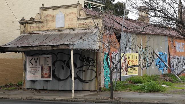 The Bell’s Plumbers Shop on Payneham Rd, College Park, built for former premier John Colton in 1883, is in a worsening state of decay. 