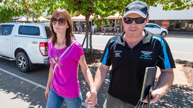 Andrew Broad with wife Rachel. Picture: Jason Edwards.