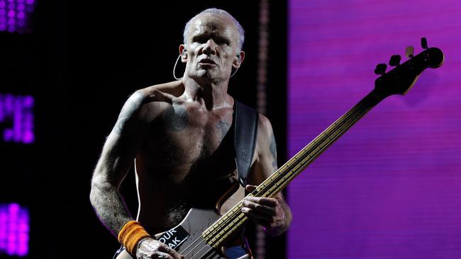 Red Hot Chili Peppers bassist Flea is a crowd favourite. Picture: Jonathan Ng