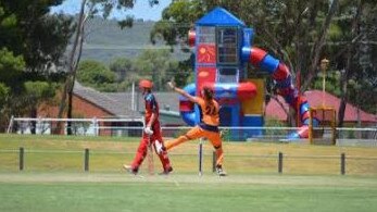 Hayden Schiller bowls for his Northern Districts Cricket Club side. Picture: Supplied