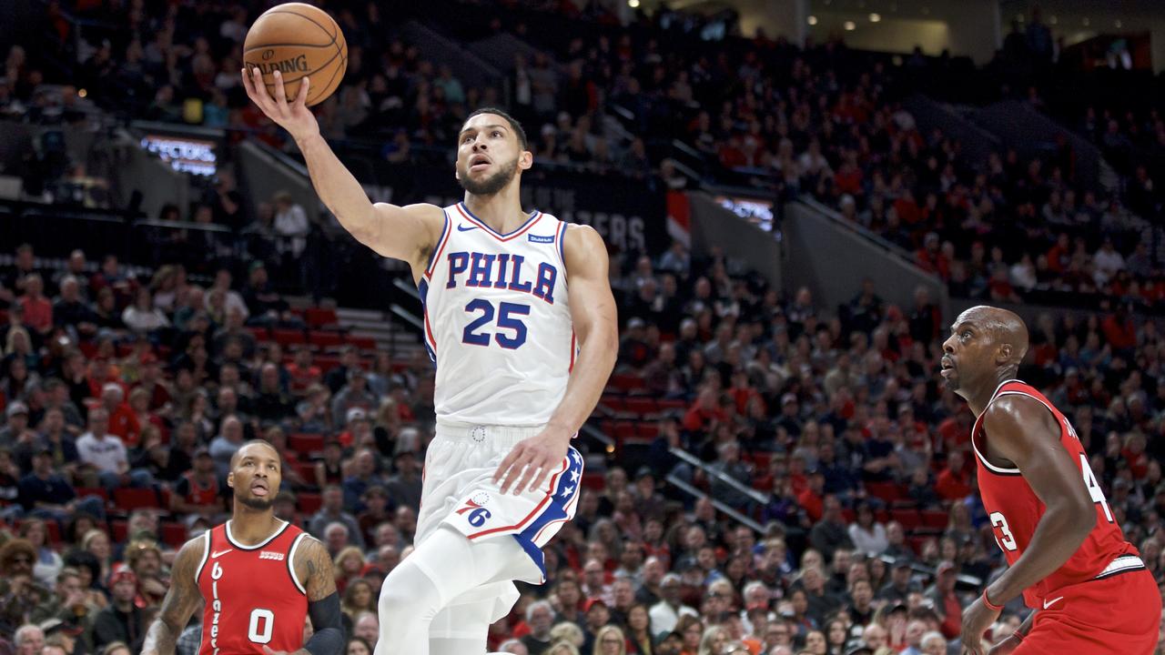 NBA 2019: Ben Simmons, Philadelphia 76ers vs Portland Trailblazers, US ...